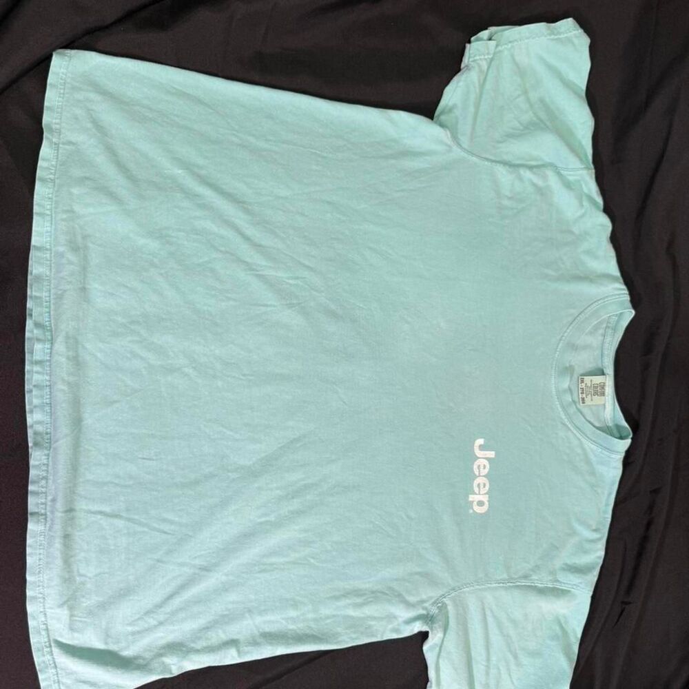 Jeep Men's Blue and Green T-shirt
